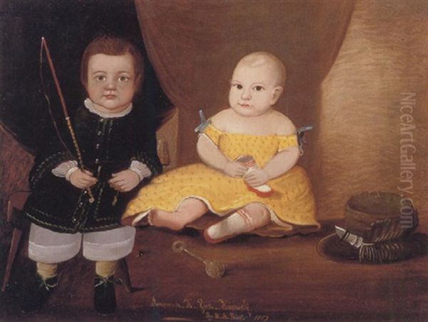 Jeremiah H. York And Sister Oil Painting by William Matthew Prior