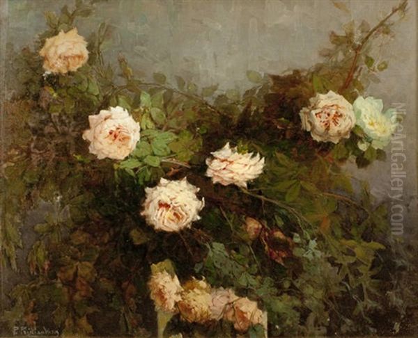 Dovizia Di Rose Oil Painting by Francesco Paolo Prisciandaro