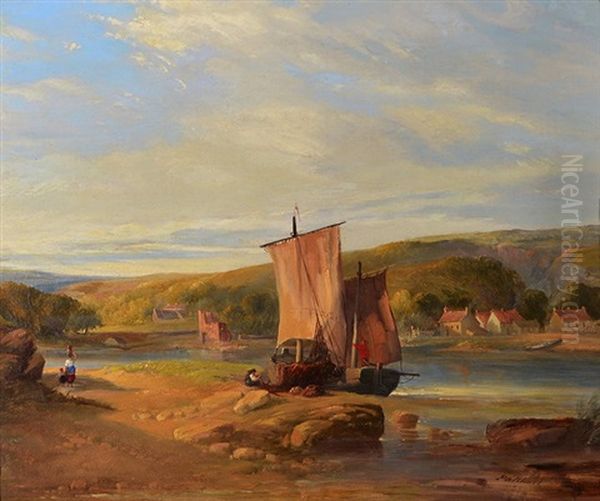 Preparing For A Fishing Trip Oil Painting by Edward F. D. Pritchard