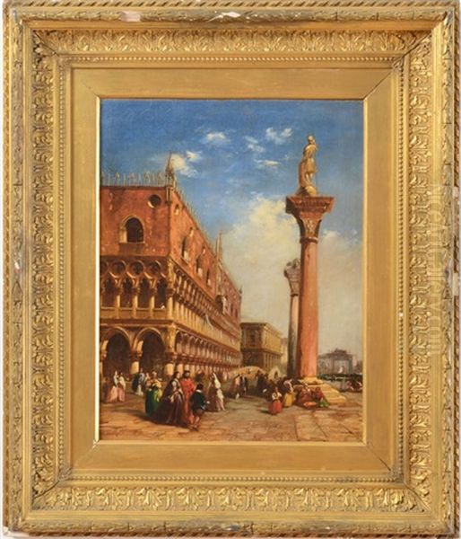 Piazza San Marco Oil Painting by Edward F. D. Pritchard