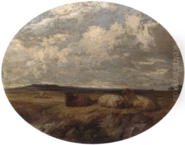 Sheep In A Meadow Oil Painting by Edward F. D. Pritchard