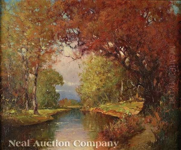 Autumn Day Oil Painting by J. Ambrose Pritchard