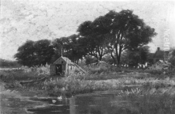 The Marshes Oil Painting by J. Ambrose Pritchard