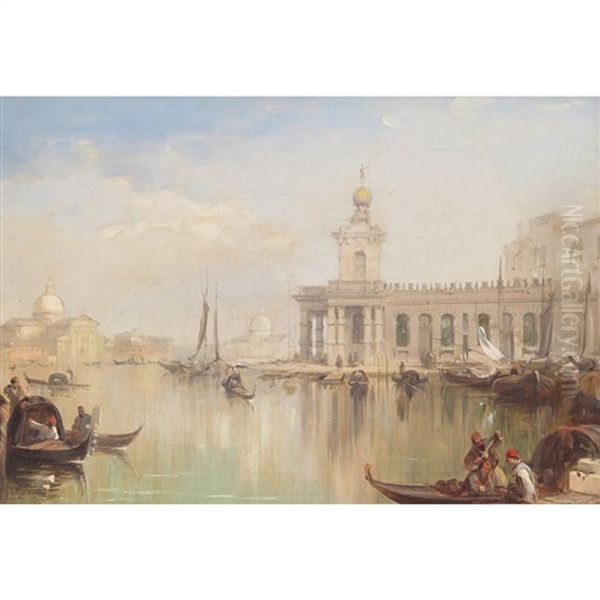 Dogana Da Mar, Venice Oil Painting by Edward Pritchett