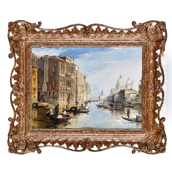 Looking Towards The Mouth Of The Grand Canal, Venice Oil Painting by Edward Pritchett