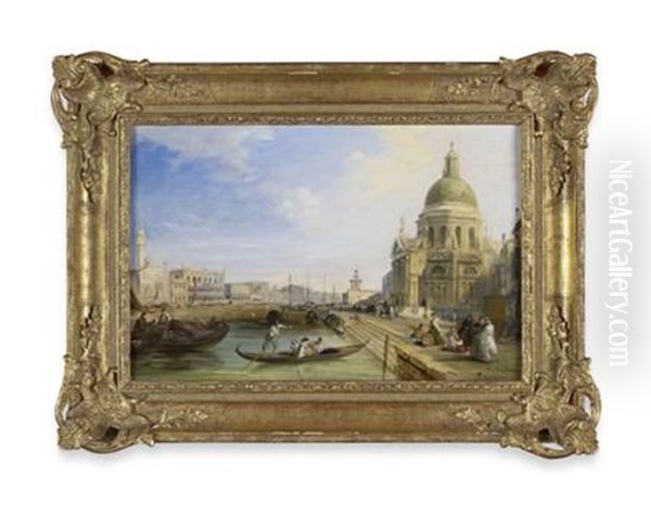 Santa Maria Della Salute And The Bacino Oil Painting by Edward Pritchett