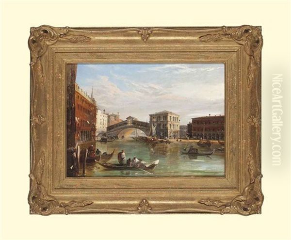 The Rialto Bridge, Venice Oil Painting by Edward Pritchett