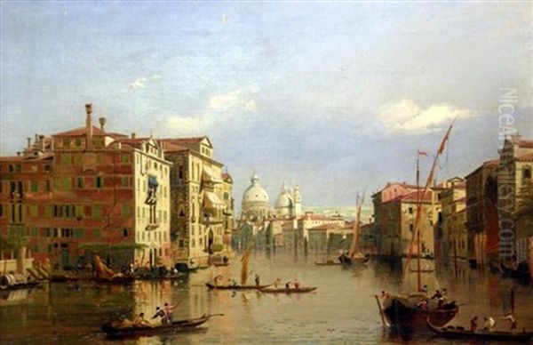 The Grand Canal, Venice (pair) Oil Painting by Edward Pritchett