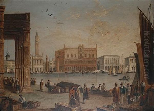 Bacino Di San Marco, Venice Oil Painting by Edward Pritchett