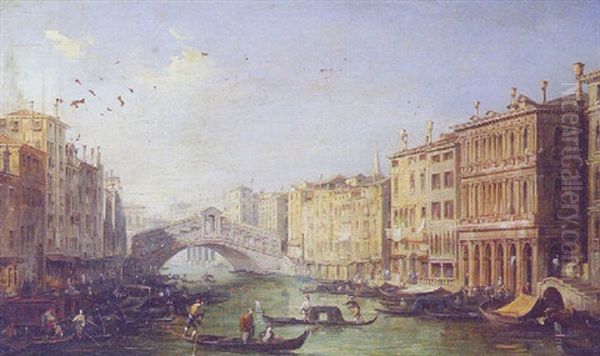 The Rialto Bridge, Venice Oil Painting by Edward Pritchett