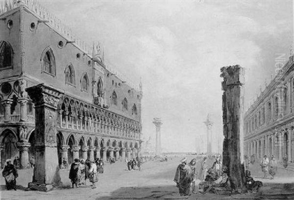 Piazza San Marco Oil Painting by Edward Pritchett