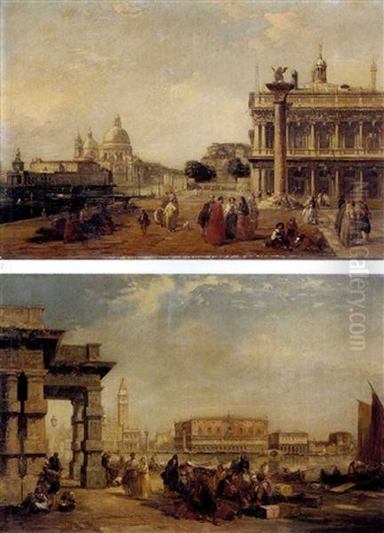 From St. Mark's Square, Venice Oil Painting by Edward Pritchett