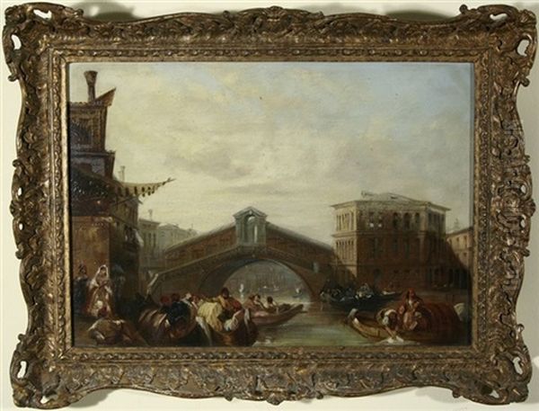 The Rialto, Venice Oil Painting by Samuel Pritchett