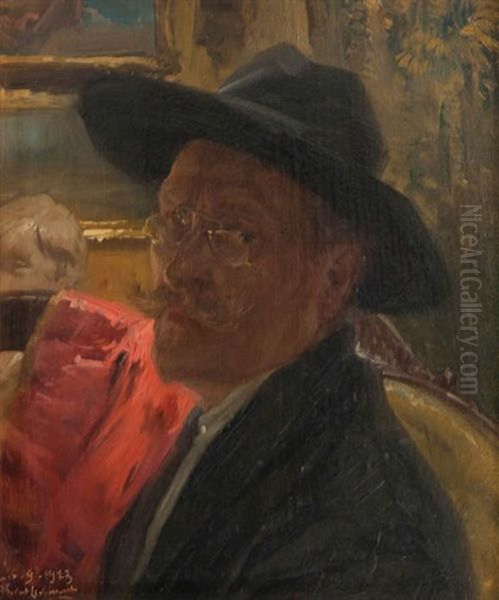 Auto-portrait Oil Painting by Henri Privat-Livemont