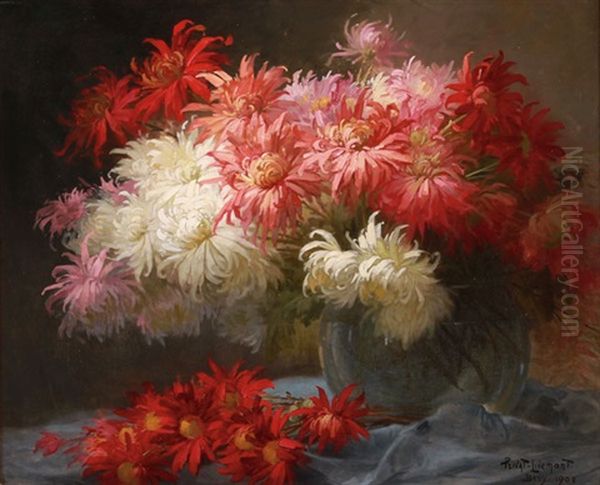 Still Life With Chrysanthemums by Henri Privat-Livemont