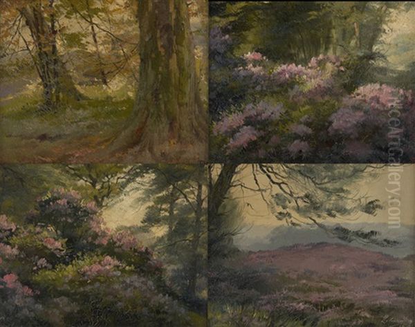 Paysages (4 Works) by Henri Privat-Livemont