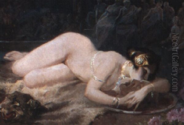 Salome Oil Painting by Henri Privat-Livemont