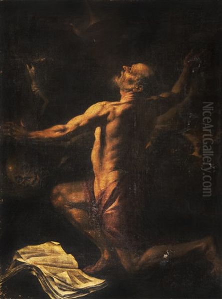 Visione Di San Girolamo Oil Painting by Ercole Procaccini the Younger