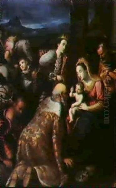 The Adoration Of The Magi Oil Painting by Andrea Procaccini