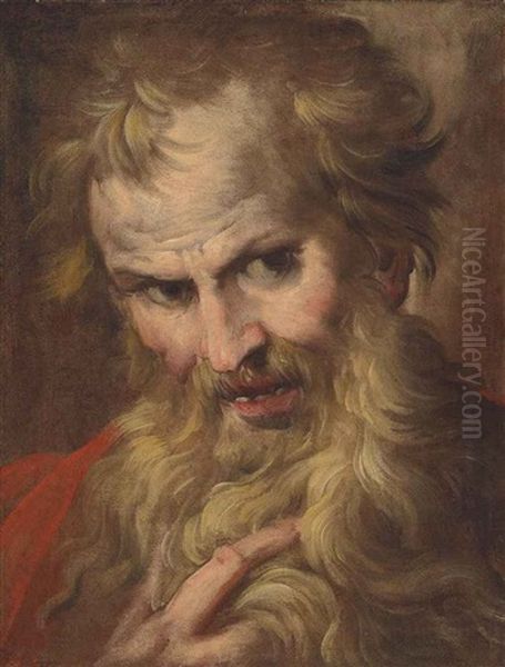 Head Study Of A Bearded Man Oil Painting by Camillo Procaccini