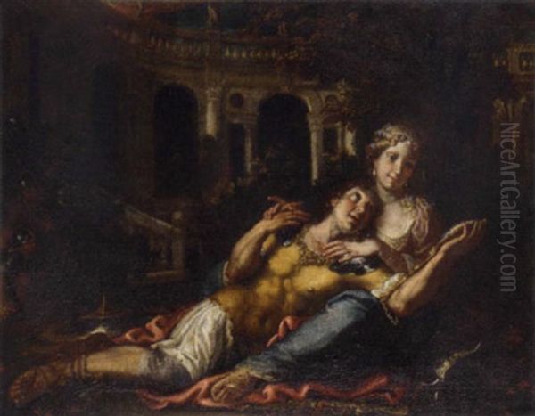 Rinaldo And Armida Oil Painting by Camillo Procaccini