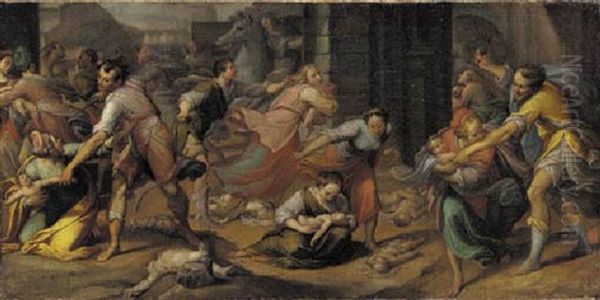 The Massacre Of The Innocents Oil Painting by Camillo Procaccini