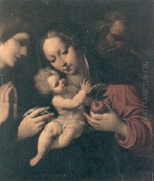 The Holy Family Oil Painting by Camillo Procaccini