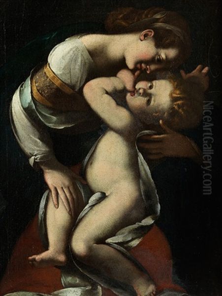 Maria Mit Dem Kind Oil Painting by Giulio Cesare Procaccini