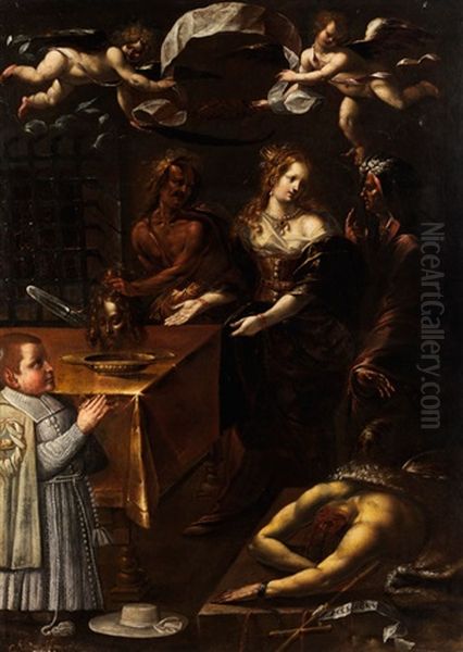 Die Enthauptung Johannes Des Taufers Oil Painting by Giulio Cesare Procaccini