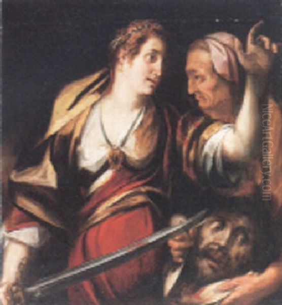 Judith With The Head Of Holofernes Oil Painting by Giulio Cesare Procaccini