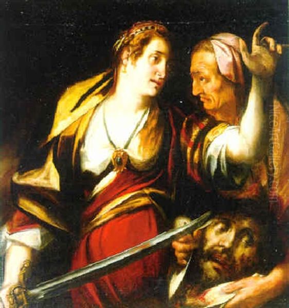 Judith With The Head Of Holofernes Oil Painting by Giulio Cesare Procaccini