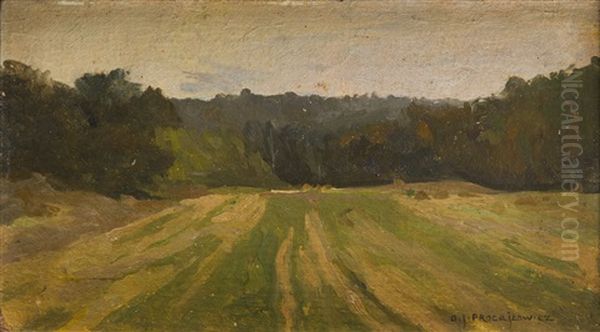 Landscape Oil Painting by Antoni Stanislaw Procajlowicz