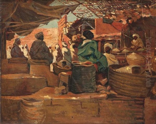 Marche Oriental Oil Painting by Emil Prochaska