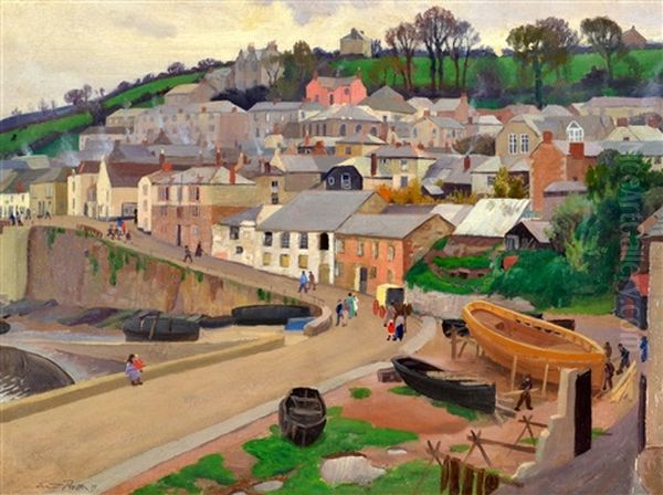 The Strand, Newlyn Oil Painting by Ernest Procter