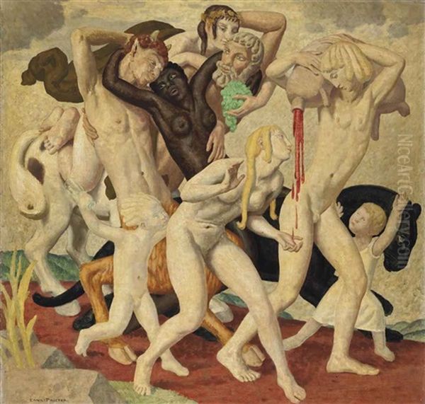 Bacchanal Oil Painting by Ernest Procter