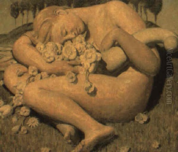 Sleeping Flora Oil Painting by Ernest Procter