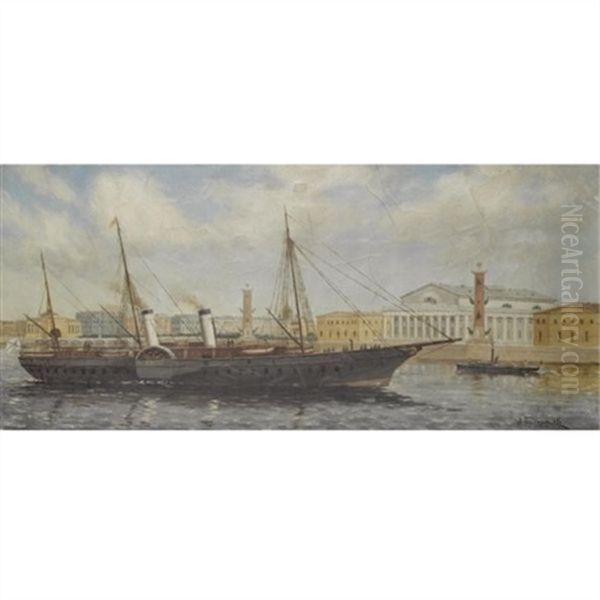 View Of St. Petersburg Oil Painting by Aleksei Matveevich Prokofiev