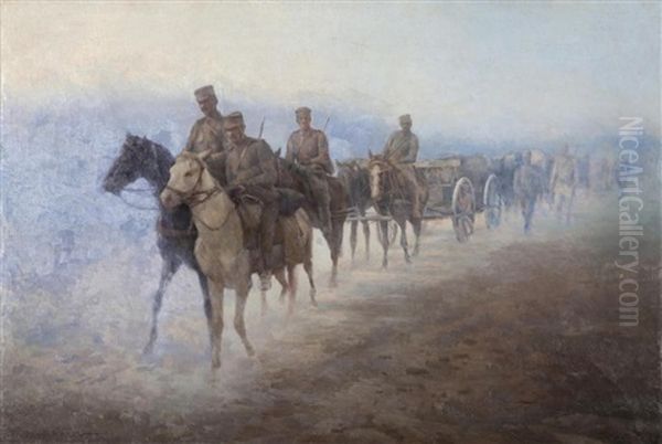 The Convoy Oil Painting by Georgios Prokopiou