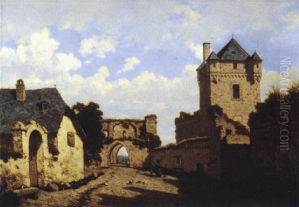 Vie De Provins Oil Painting by Louis Hector Pron