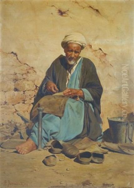 The Arab Cobbler Oil Painting by Pavlo Prosalentis