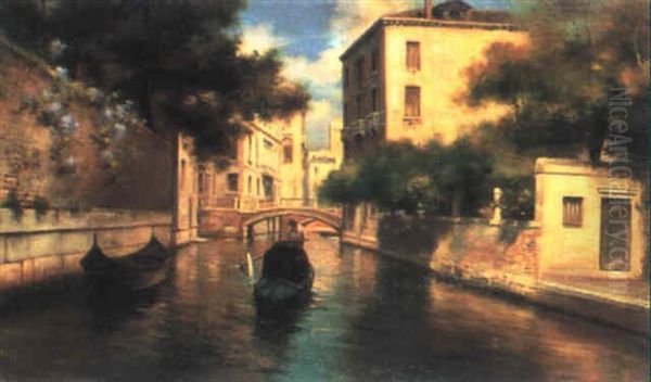 Stiller Kanal In Venedig Oil Painting by Alberto Prosdocimi