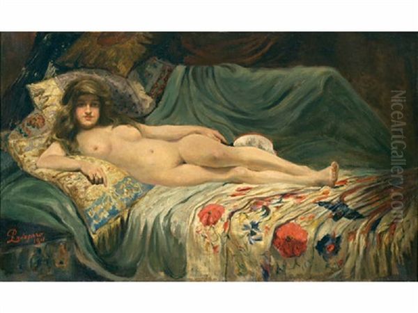 Reclining Nude Oil Painting by Liborio Prosperi