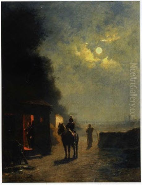 Le Poste De Garde Oil Painting by Paul-Alexandre Protais