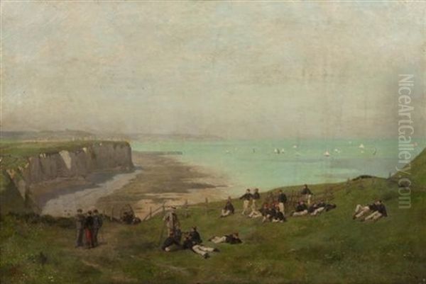 Soldiers On Shore Oil Painting by Paul-Alexandre Protais