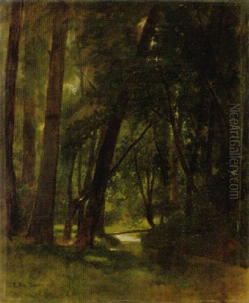 Waldlandschaft Mit Bach Oil Painting by Paul-Alexandre Protais