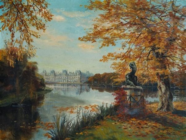 Park W Fontainebleau Oil Painting by Maurice Proust