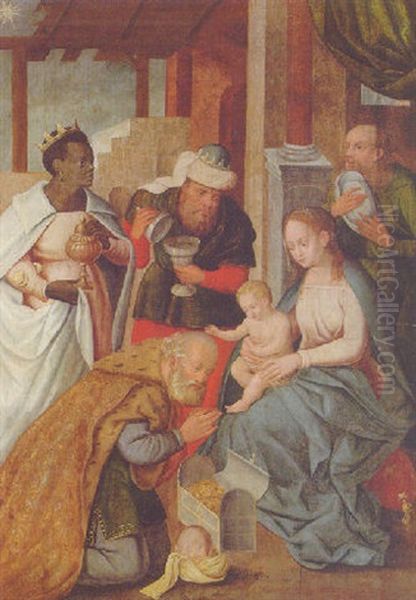 The Adoration Of The Magi Oil Painting by Jan Provoost