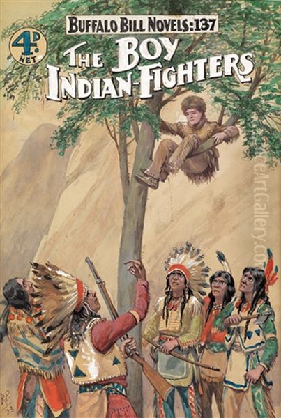 The Boy Indian-fighters Oil Painting by Robert Prowse Jr.