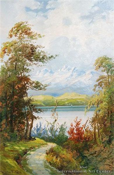 Road To The Lake (lake Wakatipu) Oil Painting by William Allen Bollard