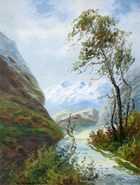 Otira Gorge Oil Painting by William Allen Bollard